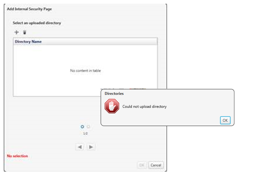 AppWall Upload Internal Security Page or Internal Login Page Error Message